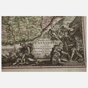 Johann Baptist Homann, Kupferstichkarte Katalonien