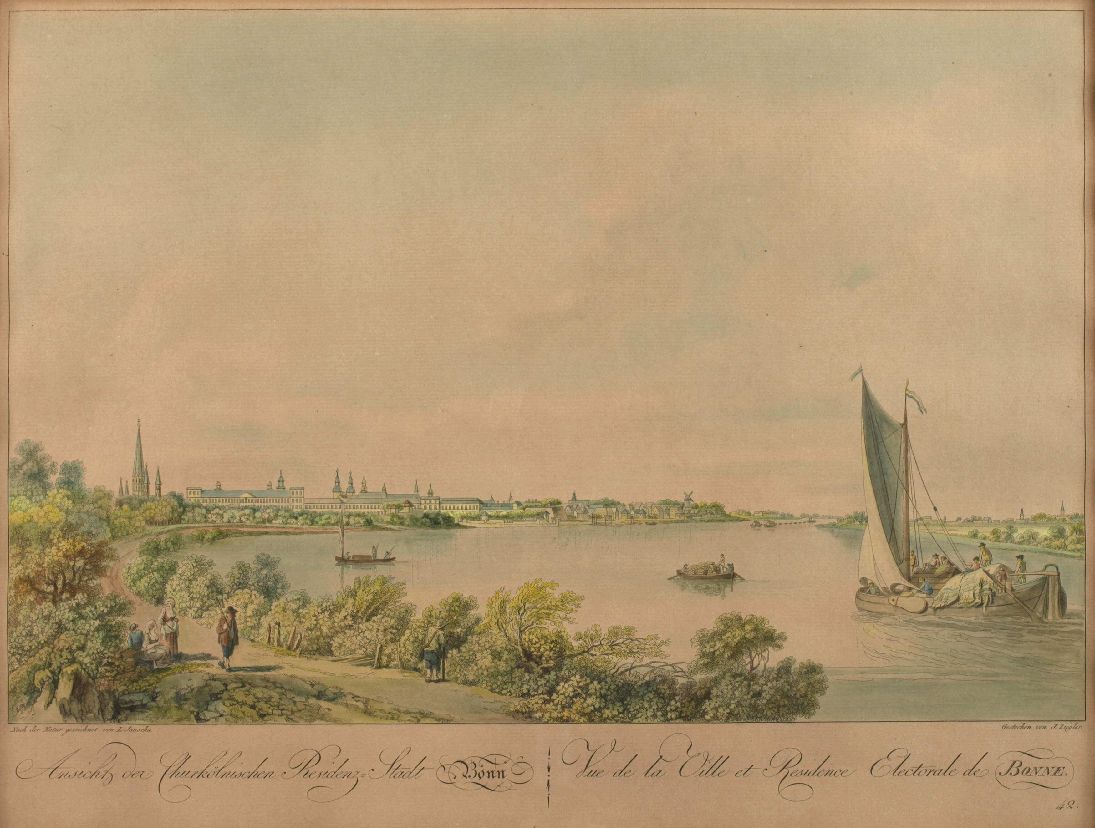 Johann Ziegler, Ansicht von Bonn