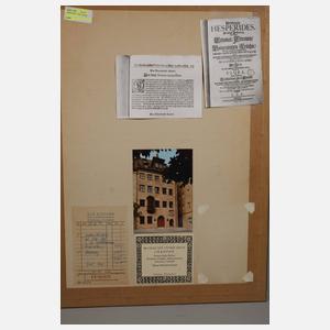 Antiker Kupferstich, Orangen und Haller-Thürlein