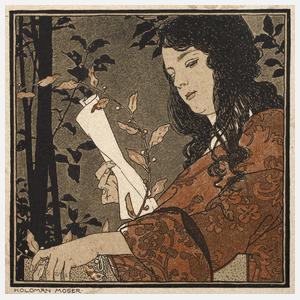 Koloman Moser, Lesendes Mädchen