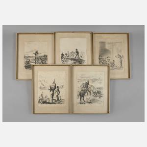 Max Slevogt, Konvolut zu Lederstrumpf-Erzählungen