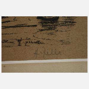 Heinrich Zille, "Vor dem Weihnachtsladen"