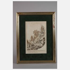 Johann Elias Ridinger, Bei der Gamsjagd