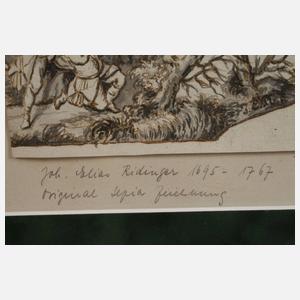 Johann Elias Ridinger, Bei der Gamsjagd