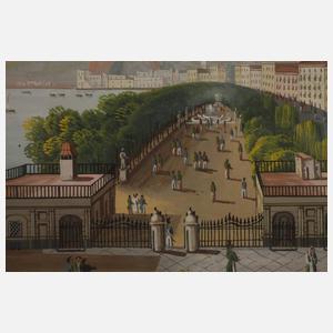 Die Gärten der Villa Reale in Neapel