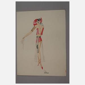 Lilo Conradi, Paar Art déco-Modeentwürfe