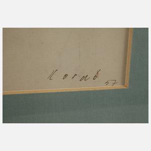 Karl Korab, "Stadtlandschaft mit Akten