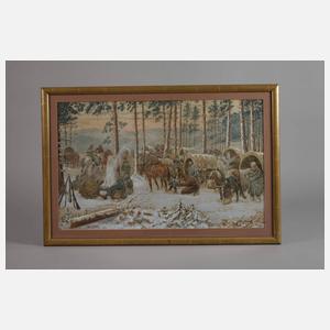 Franz Witt, Soldatenlager am Wald