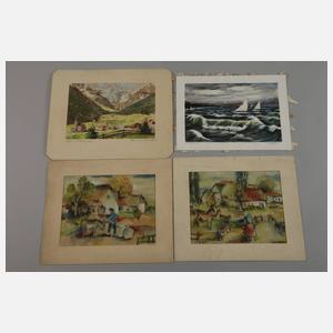 Umfangreiches Konvolut Aquarelle und Zeichnungen