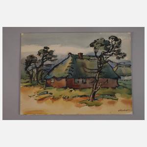 Johannes Dinter, "Fischerhaus in Ahrenshoop"