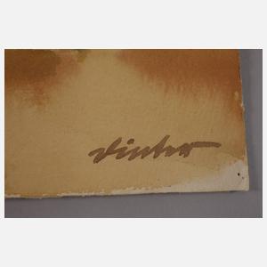 Johannes Dinter, "Fischerhaus in Ahrenshoop"