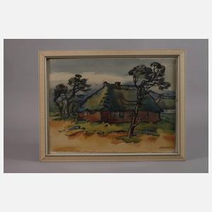 Johannes Dinter, "Fischerhaus in Ahrenshoop"