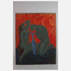 Walther Gasch, "Sigurd und Brunhild vorm Abschied"