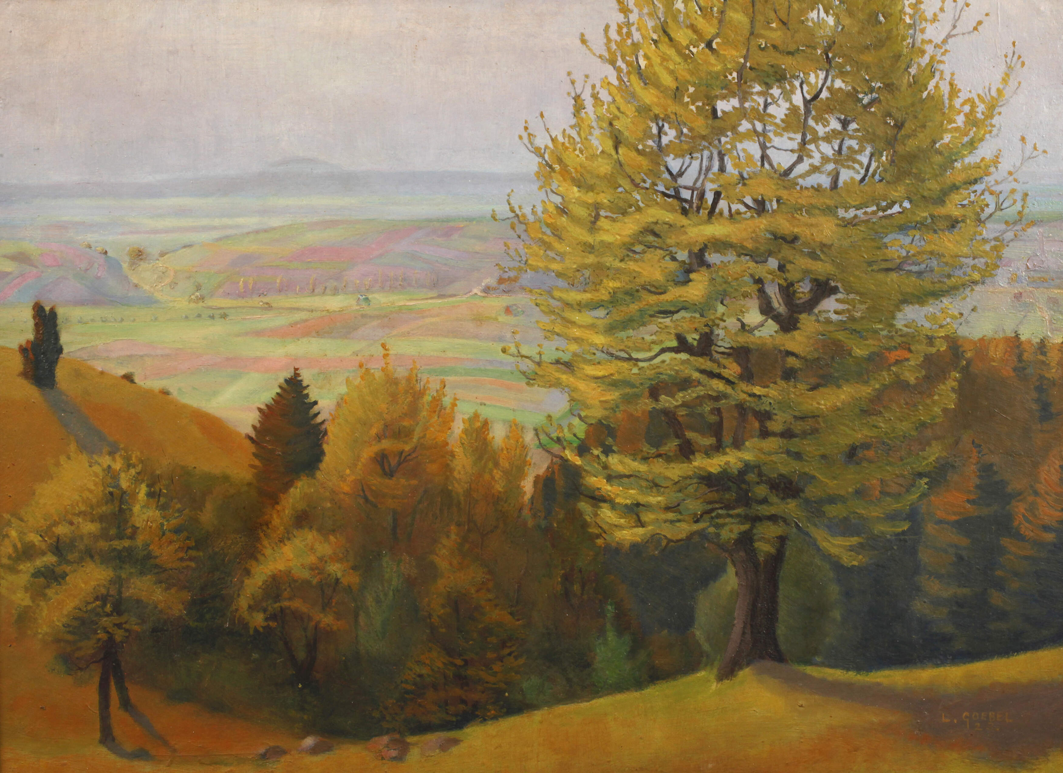Ludwig Göbel, Blick vom Borsberg bei Pillnitz