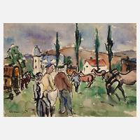 Albert Hennig, Fahrendes Volk mit Pferden111