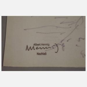 Albert Hennig, Häuser in bergiger Landschaft