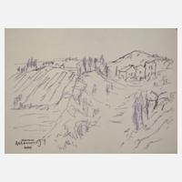 Albert Hennig, Häuser in bergiger Landschaft111