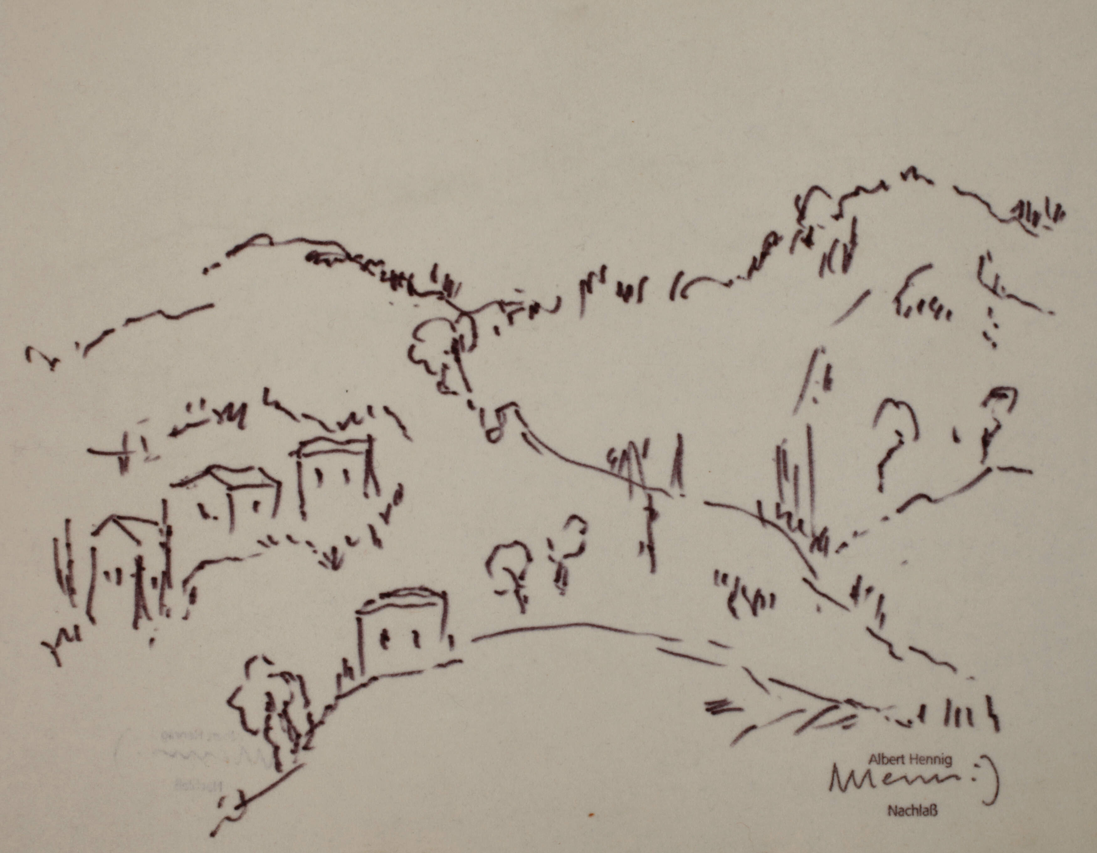 Albert Hennig, Bergige Landschaft