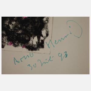 Albert Hennig, Monotypie mit Einzeichnung