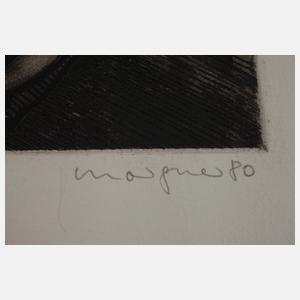 Michael Morgner, "Hockende am Strand"