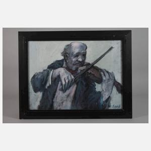 Prof. Siegfried Ratzlaff, "Alternder Kaffeehausgeiger"