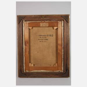 "Waldweg mit hineinreitendem Jäger" nach C. Vroom