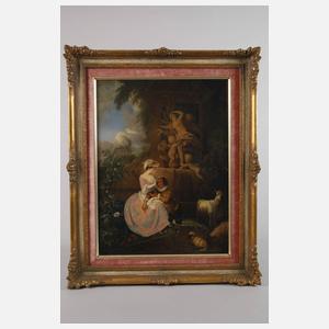 Liebespaar mit Schafen und Ziegen