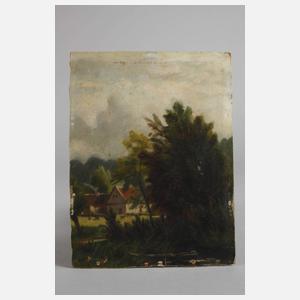 Hermann Brinckmann, attr., Gehöft am Waldrand