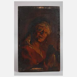 Prof. Paul Hoecker, attr., Frau im Kerzenschein