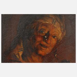 Prof. Paul Hoecker, attr., Frau im Kerzenschein