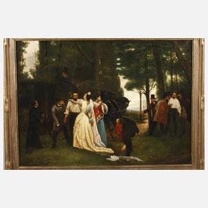 Franz Lotte, "Das unterbrochene Duell" nach Garnelo