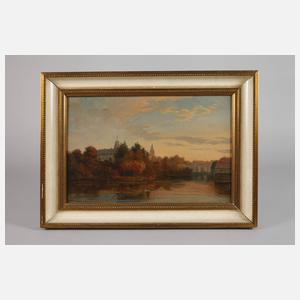 Ludwig Menke, Schloss in Detmold am Abend