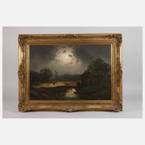 Karl Ludwig Scheins, attr., Mondscheinlandschaft
