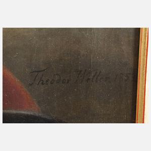 Theodor Weller, Damenportrait Spätbiedermeier