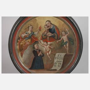 Votivbild mit Maria und Heiliger Katharina