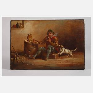 Genremaler, Trinker nach verlorenem Spiel