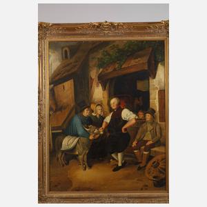 Genreszene beim Dorfschmied