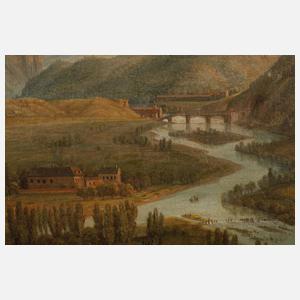 Abendliche Flusslandschaft