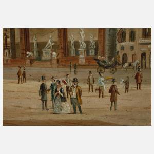 Vedute der Piazza della Signoria in Florenz