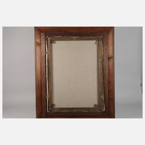 L. Blanco, Blumenstillleben mit Nymphensittich