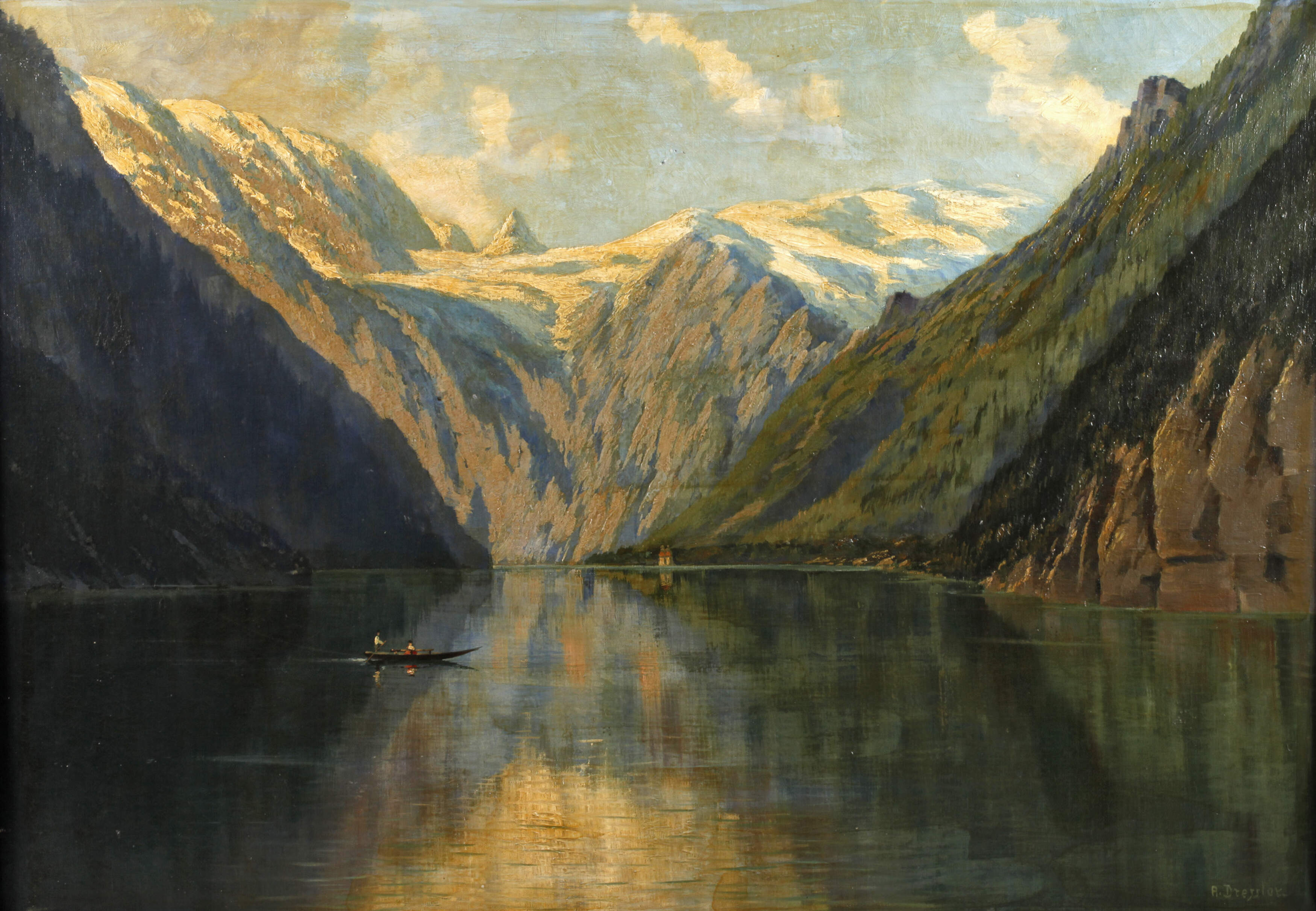 A. Dressler, Blick über den Königssee