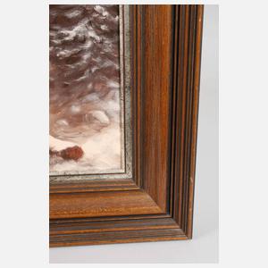 Helmut Kips, "Idyllische Winterlandschaft im Abendrot"