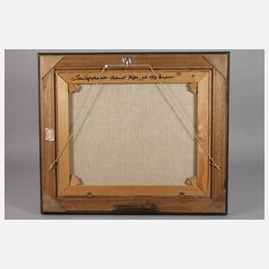 Helmut Kips, "Idyllische Winterlandschaft im Abendrot"