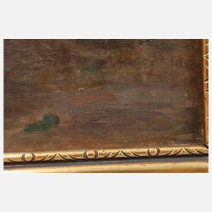 F. Krille, Magd vorm Bauernhof