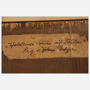 Hermann Prediger, "Holsteiner Stute mit Fohlen"