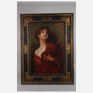 Prof. Leopold Schmutzler, Mädchen im roten Kleid