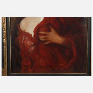 Prof. Leopold Schmutzler, Mädchen im roten Kleid