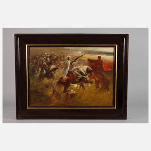 Heinrich Maria Staackmann, Reiter im Gefecht