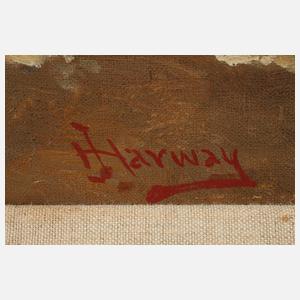 Alfredo Tominz, Pferdedroschken in Sommerlandschaft