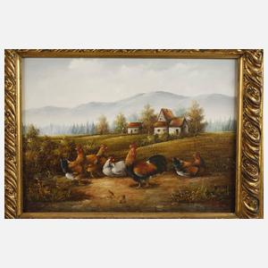 Vogel, Hühner mit Küken